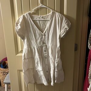 Cotton on white dress